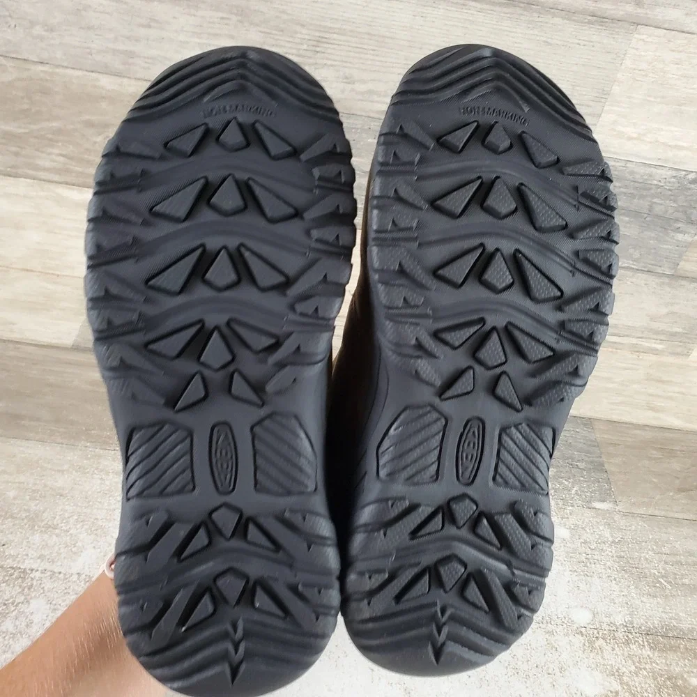 Keen Kootenay IV Kids Shoes Sz 3 Toasted Coconut Vapor Leather Lined Waterproof